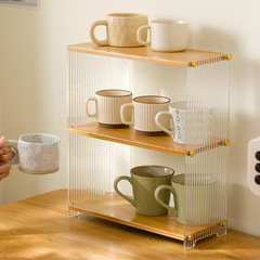 防塵杯子收納置物架亞克力杯架水杯茶杯展示架子桌面放杯子收納盒