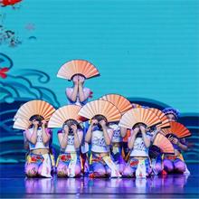 粉墨花旦演出服儿童俏花旦舞蹈服戏曲古典舞粉墨登场梨花颂表演服