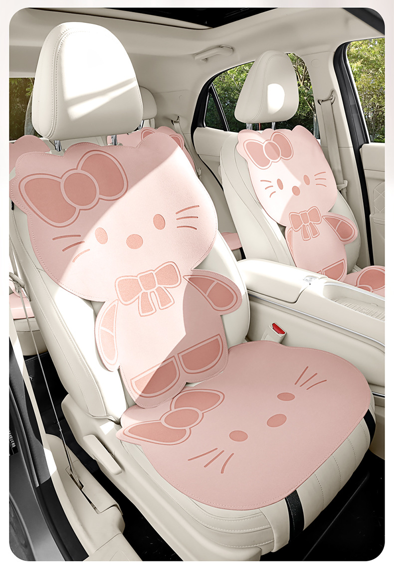 2026 Car Seat Cushion, Universal for All Seasons, Suede Seat Cushion, High-End Saddle Pad, Suede Seat Cover, Summer Slim Waist Design