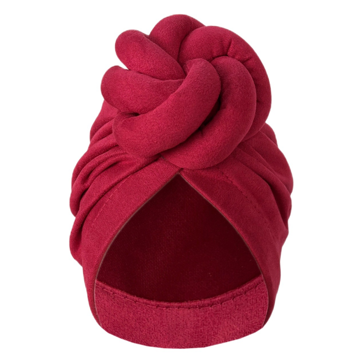 New solid color ethnic hat three-dimensional twist knotted headscarf European and American Amazon cross-border hot solid color knotted headscarf