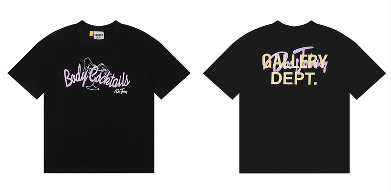 正確版GALLERY DEPT美潮洗水高品質プリント半袖高街落書きtシャツ|undefined
