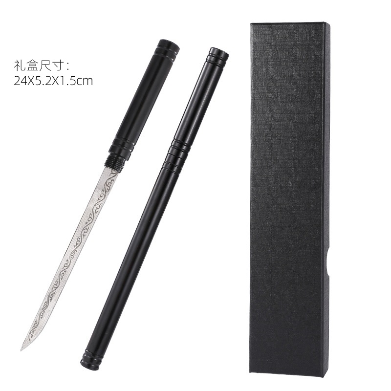 Cuchillo de fruta portátil de acero completo cuchillo de té cuchillo de frutas Longquan cuchillo de patrón láser cuchillo de té juguetes adornos metálicos