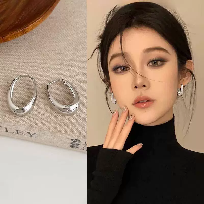 Серьги Silver 925, корейский цветочный минимализм, простой элегантный тренд