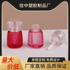 塑料蘑菇唇釉管头盖彩妆包材腮红唇泥可印刷包材圆形小巧颜色丰富
