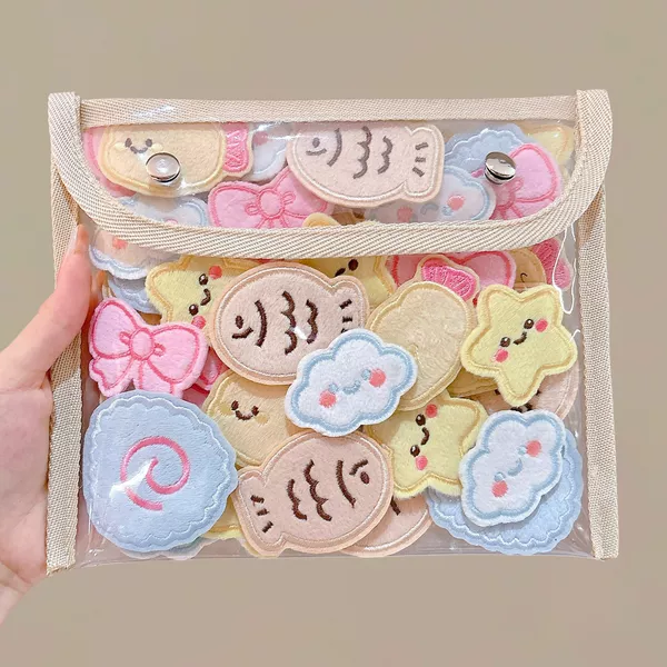 Korean-style cute and sweet bangs stickers for baby girls, cartoon magic stickers, children's hair accessories that don't damage hair, versatile hair decoration