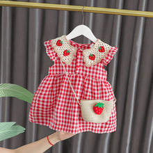 直播供货2025新款女宝宝时尚公主裙小童夏装甜美生日礼服外贸批发