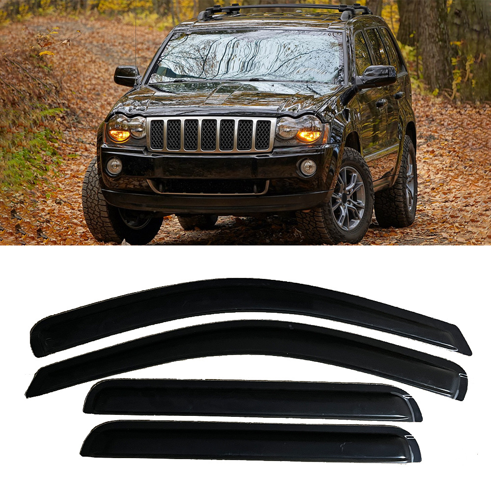 Jeep Window Visors Rain Guards for Jeep GRAND CHEROKEE WK 2005-2010 (Rain shield) - for-jeep-grand-cherokee-wk-2005-20104pcs