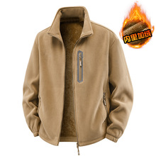 2025新款抓绒衣男款秋冬款韩版修身休闲夹克上衣时尚宽松防风户外