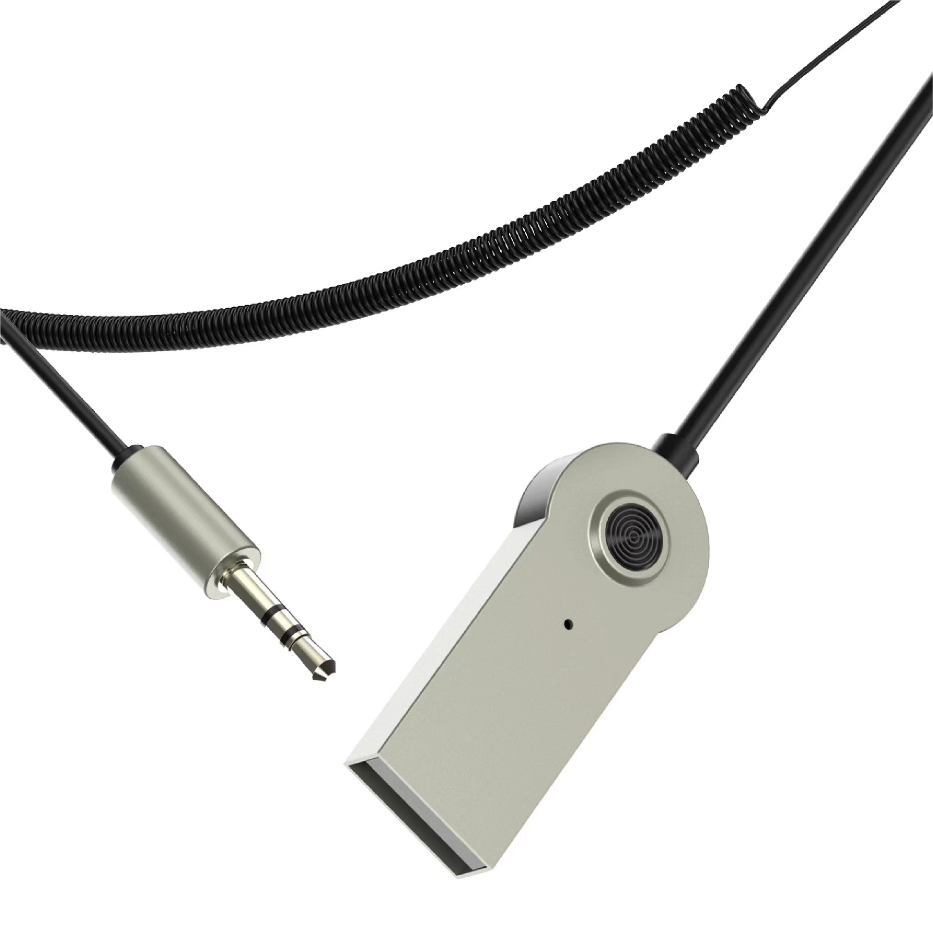 Premium car audio Bluetooth receiver with built-in microphone, Bluetooth hands-free calling, navigation, and music playback