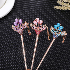 Hairpin ancient style hairpin with tassels, step-shaking hairpin, hair accessory for Hanfu, floral hairpin, piled hair decoration for women and children, wholesale hairpins