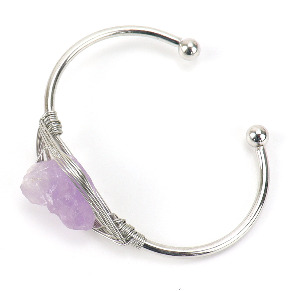 Fashion Irregular natural stone Metal Womenu0027S Bangle 1 Piece