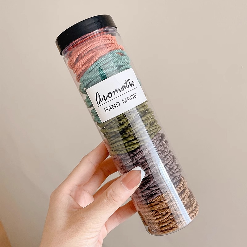 Banda de pelo de alto grado simple banda de goma duradera de alta elasticidad elegante cabeza de cola de caballo cuerda cubierta de cuero tocado