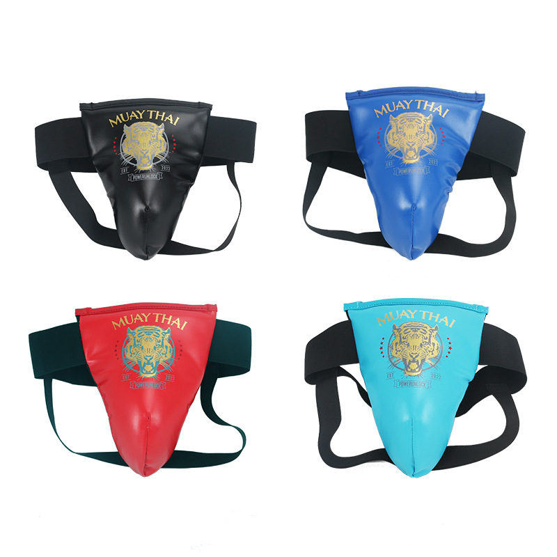 AN Men's groin protector for Sanda, boxing, Muay Thai, and combat sports; adult groin guard; groin protector for children; training and protective gear