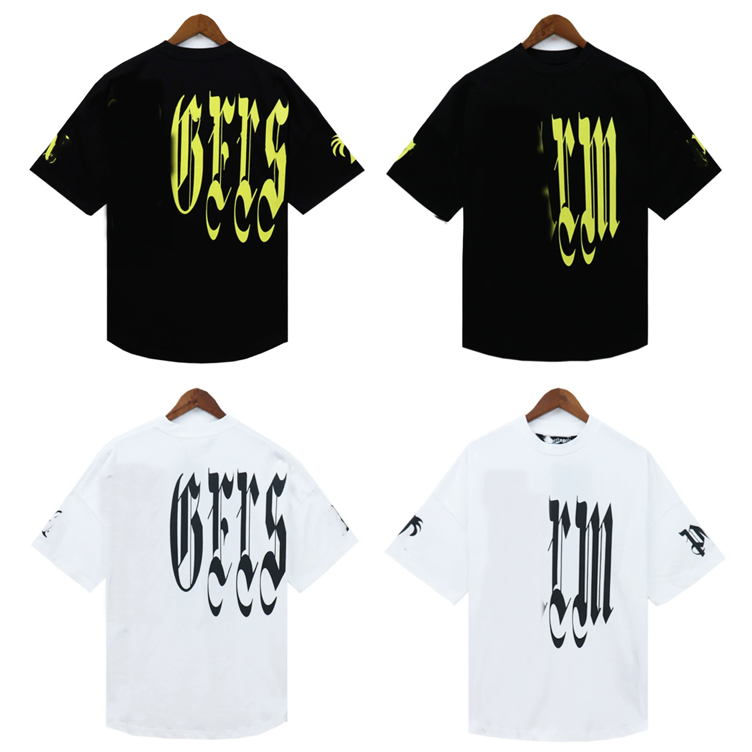 Трансграничные европейские и американские приливные марки Palm Angel санскритские буквы logoT футболка для мужчин и женщин