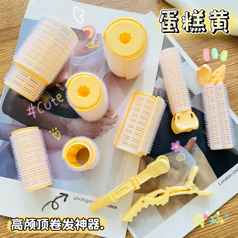 A Complete Set of Curling Barrels, Bangs Curling Barrels, Student Party Large Curling Barrels, French Self-Adhesive Curling Barrels, Fluffy Roots