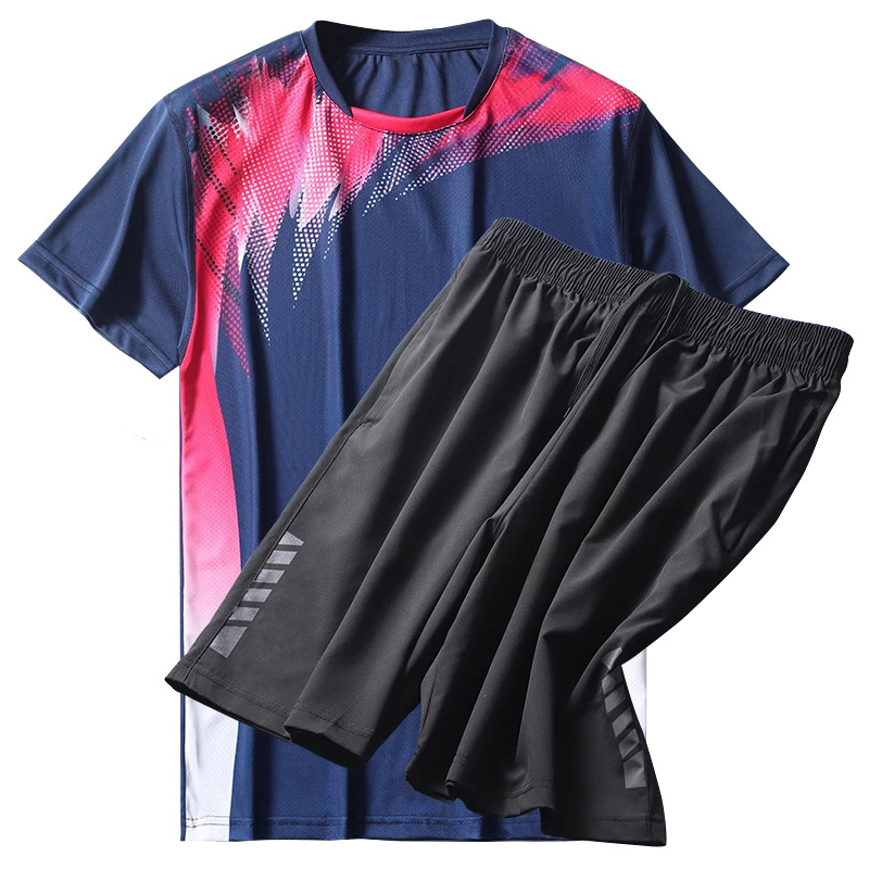 Trajes de bádminton de mangas cortas de hielo para hombres, tenis de mesa de secado rápido, ropa de verano suelta y transpirable para mujeres
