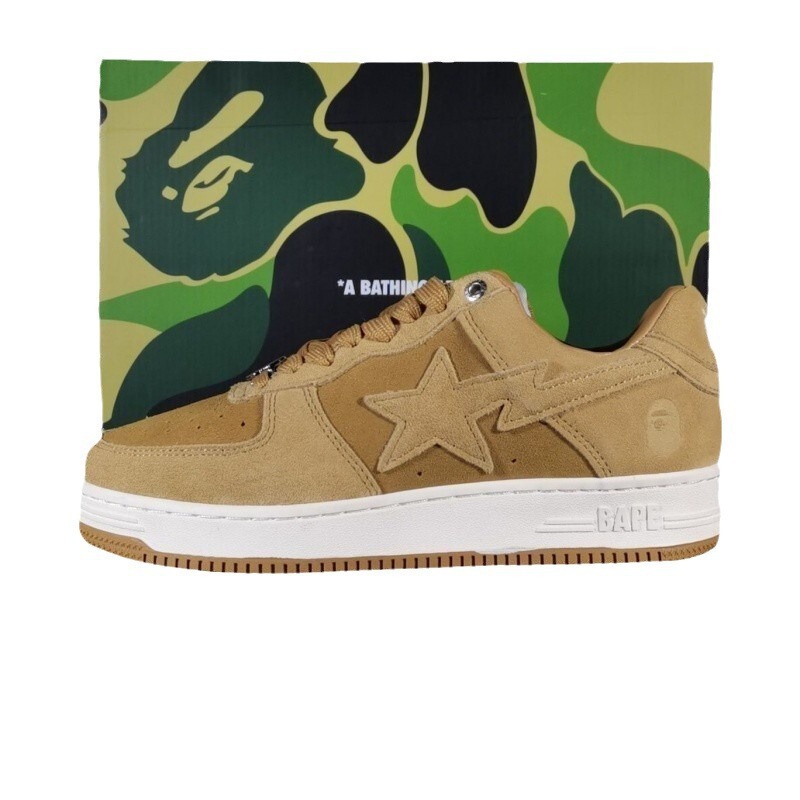 European Station BAPESTA Full Series Ape Head Joint Patent Leather Thick Sole Height Increasing Low-top Cross-border Air Cushion Board Shoes