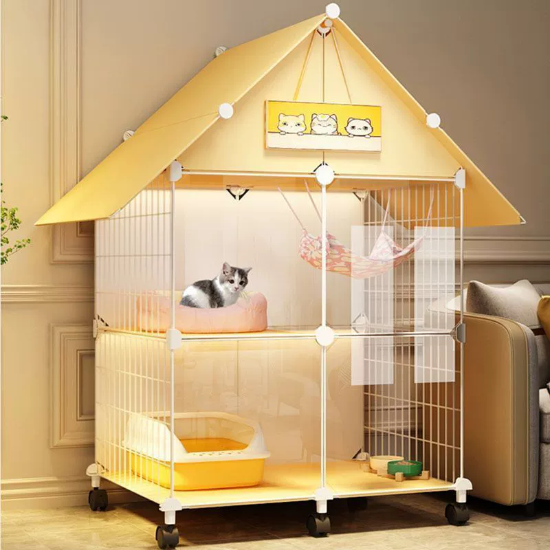 Кошачья вилла Кошачья клетка Домашний интерьер не занимает многоэтажный дом для кошек