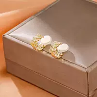 Изысканные листья, репеллент от комаров, благовония, клипсы для ушей, женские серьги без отверстий для ушей, 2022 Новая модная Пряжка для ушей, серьги с нишевым дизайном