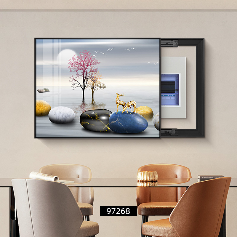 一件代发电表箱装饰画2025新款配电箱挂画免打孔电闸箱开关遮挡|undefined