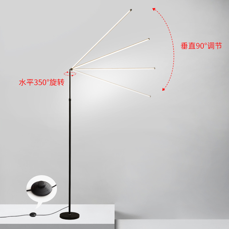 Lámpara de pie Daguanyuan para sala de estar, dormitorio, lámpara de noche, lámpara de lectura y aprendizaje, lámpara de protección ocular, lámpara de piano, lámpara de mesa de suelo L002 image 4