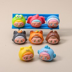 手触りの良い可愛い尖った歯のウサギ レジン製ミニチュアデスクトップ飾り クリエイティブな漫画風フィギュア DIYアクセサリー卸売