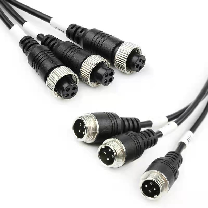 Car-mounted monitoring reversing camera connection cable, dual-control AV connector extension cable, power cable, video integrated cable