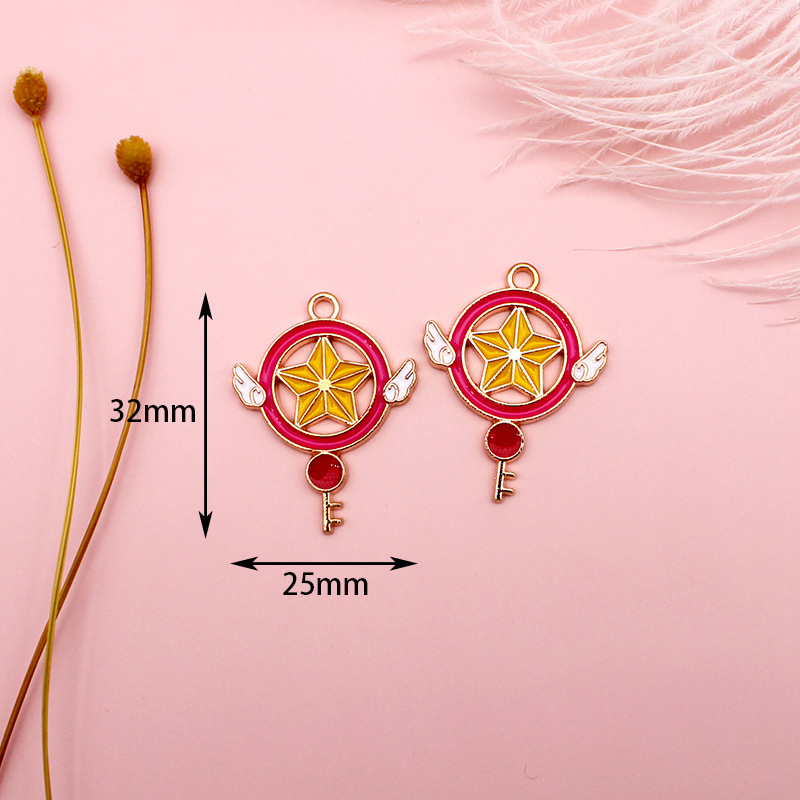 12g Weight Pendant Jewelry Making Type DIY Jewelry Accessories Classification 10 PCS/Package Quantity Alloy Material Color Block Pattern Enamel Design Cute Style 10 PCS/Package Alloy Color Block Pendant 2