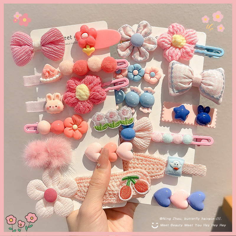 Children's Bow Hair Accessories, Cute Plush Flower Hair Clips, Girls'...