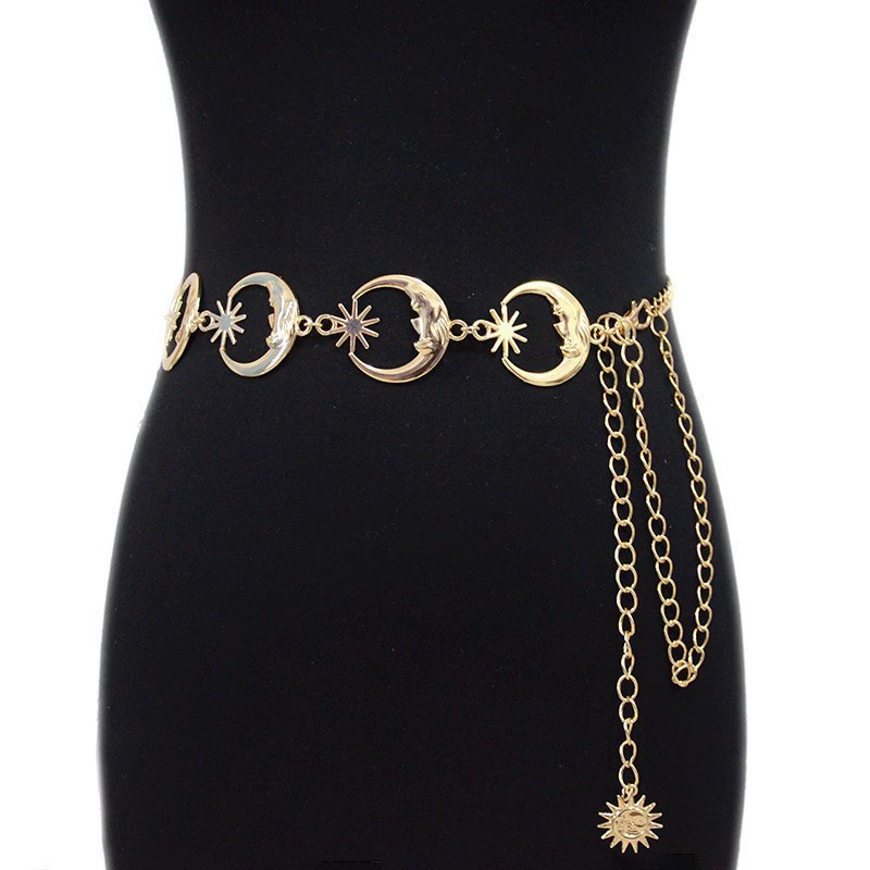 Metal chain solar-powered, decorations, brand dress, trend universal accessory, simple and elegant design