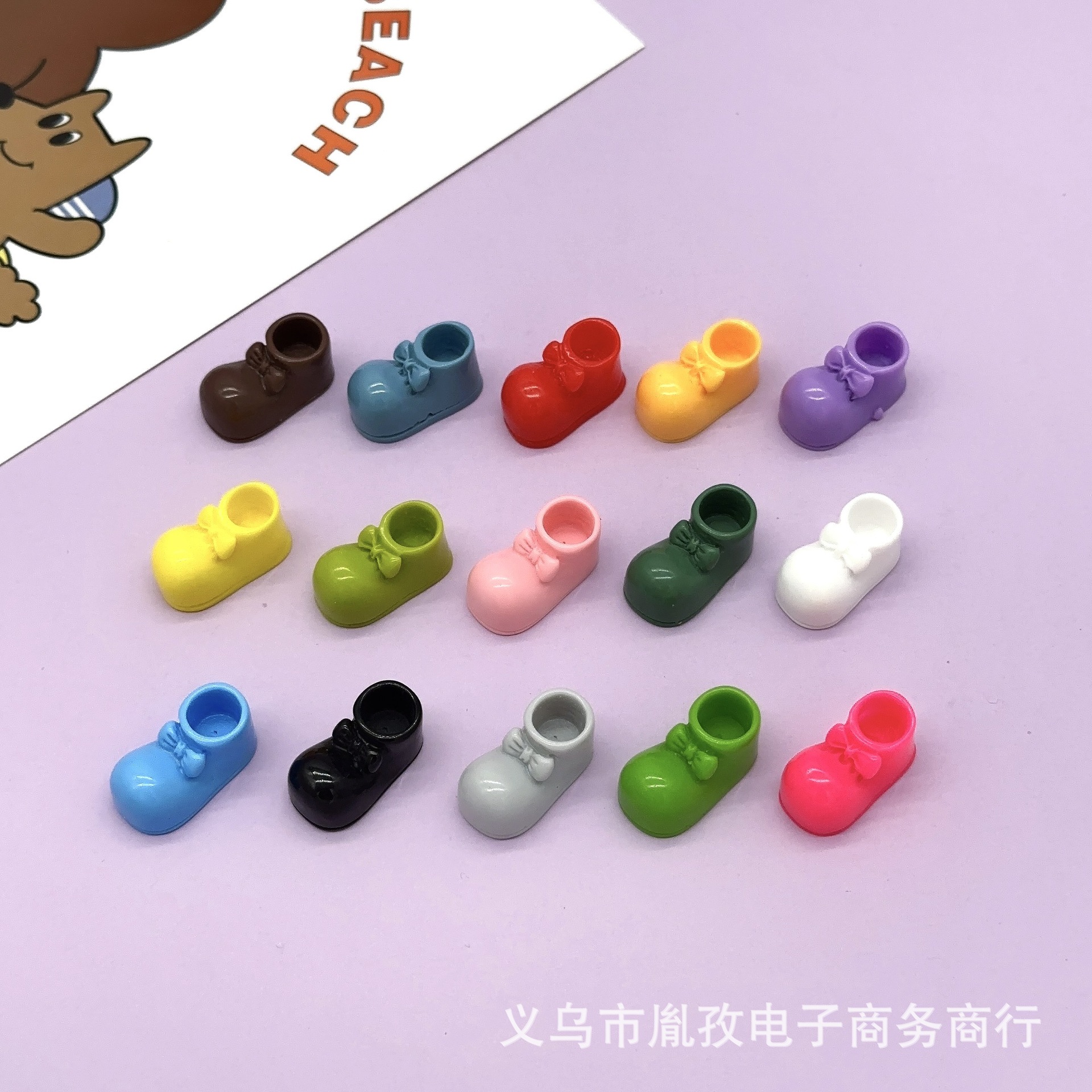 Resina coreana zapatos de arco DIY zapatos pequeños accesorios de juguetes de pelo caja de teléfono celular pegatinas de refrigerador pegatinas manuales