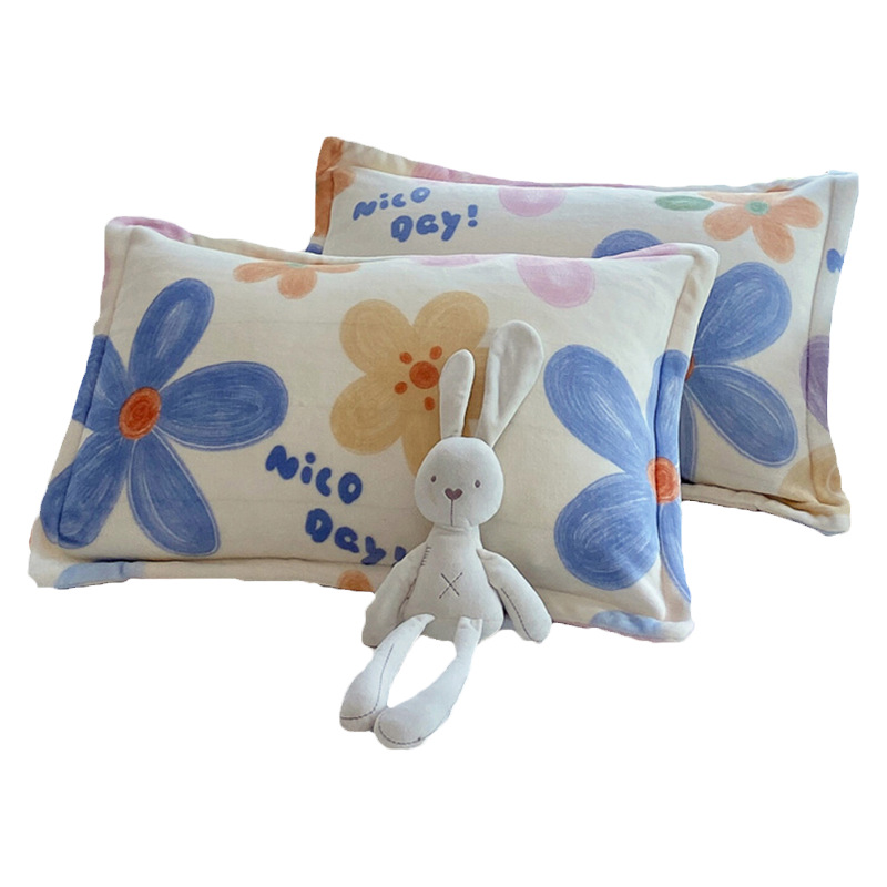Una funda de almohada de lana de leche un par de toallas de almohada de lana de coral de otoño una sola funda de almohada 48cmx74cm una sola funda de almohada 2