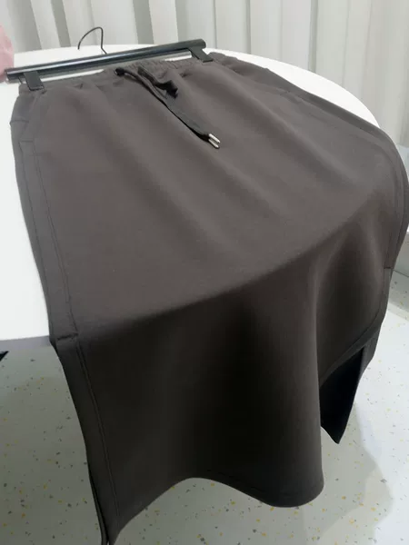 Cross-border Yoga Drawstring Loose Side Split Liquid Ammonia Air Layer Skirt Sports Casual Straight Midi Skirt Women