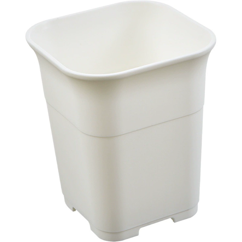 Оптовый квадратный горшок Вьентьян с несколькими спецификациями, пластиковый цветочный горшок, мясистый для умывальника с высокой талией, утолщенный черно-белый