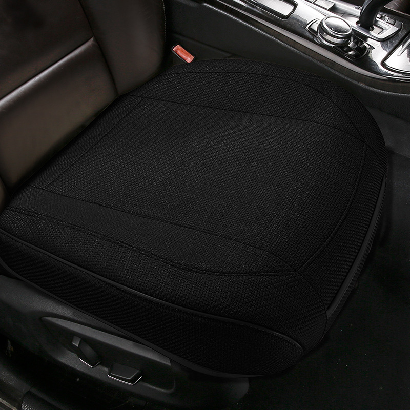 New Full-Coverage Linen Car Seat Cushion for Single Front Seat, Breathable and Suitable for All Seasons, Cross-Border Purchase with Labeling