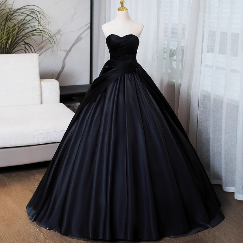 French-style evening dress, new high-end strapless elegant adult dress, host's ball gown, light luxury dress, high-end French-style evening dress, new high-end strapless elegant adult dress, host's ball gown, light luxury dress, high-end