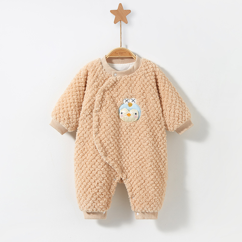 Mono del bebé otoño y el invierno recién nacido de los hombres y las mujeres delgadas acolchado ropa invierno cálido traje mameluco ropa bebé