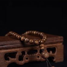 天然金丝楠木手持手串圆珠108颗项链12生肖貔貅中式饰品佛珠爆款