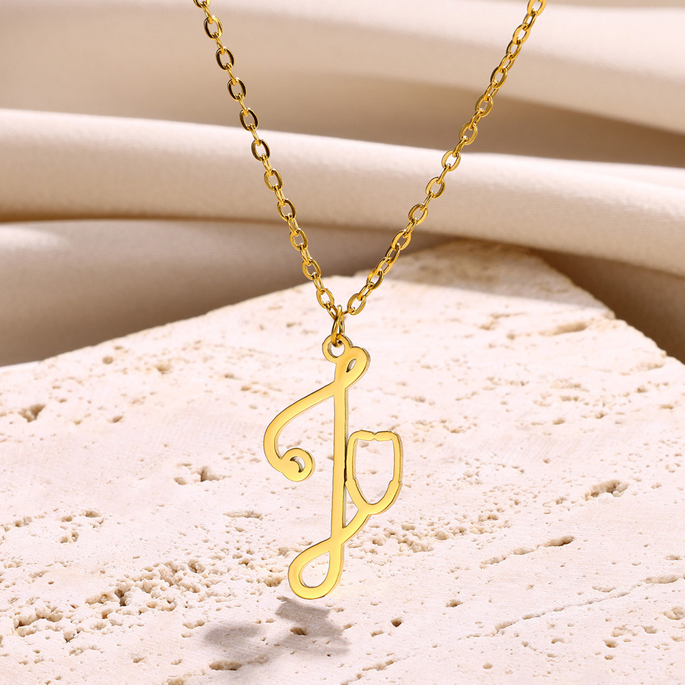 Acier Inoxydable Style Simple Lettre Placage Pendentif display picture 17