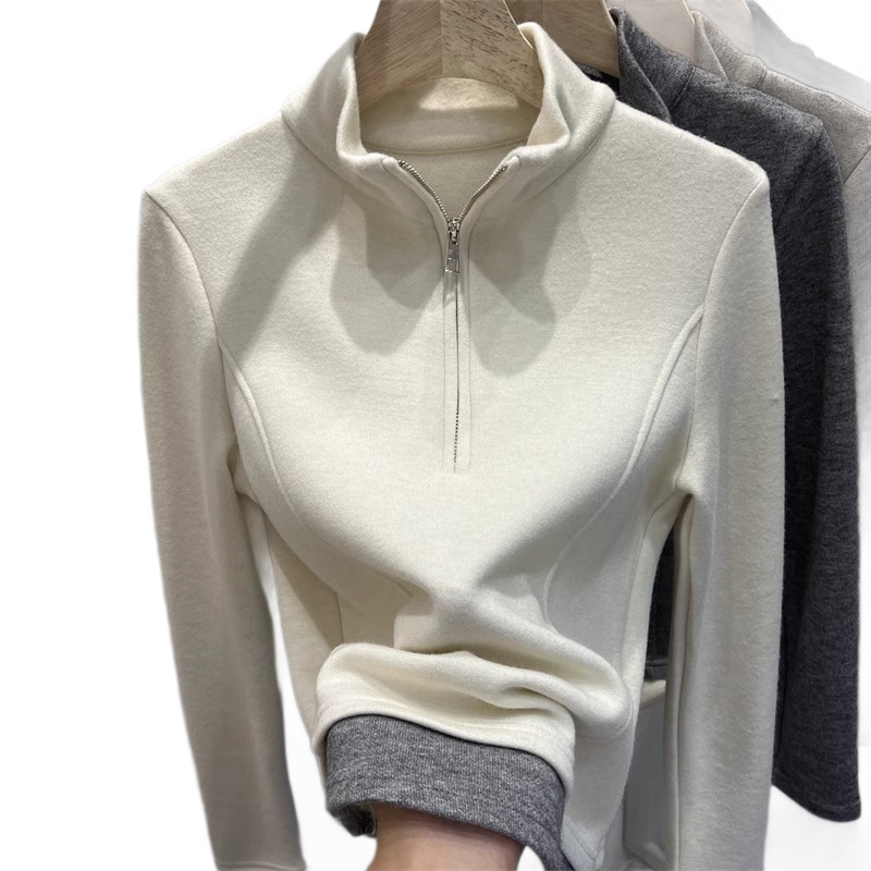 POLO领短袖T恤女宽松夏装2025新款开叉下摆打底衫半袖上衣服潮ins|undefined