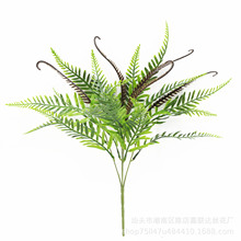 批发 5头20目海马铁树叶 仿真水生植物工程配件水草拍摄道具