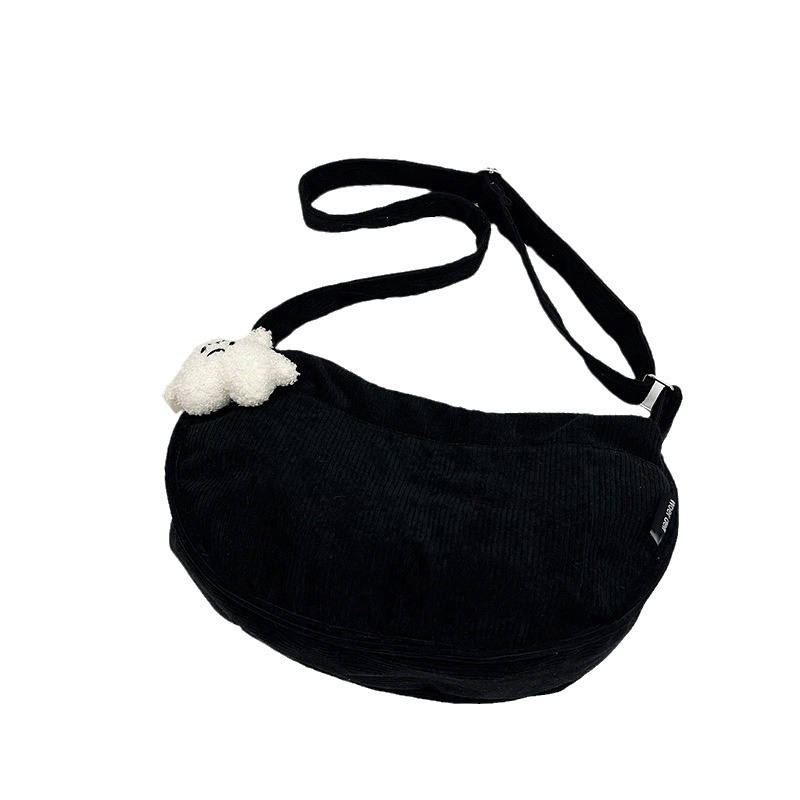 2024 새로운 시작 새로운 패션 코듀로이 만두 백 예술적 대용량 세련된 핸드백 여성용 어깨