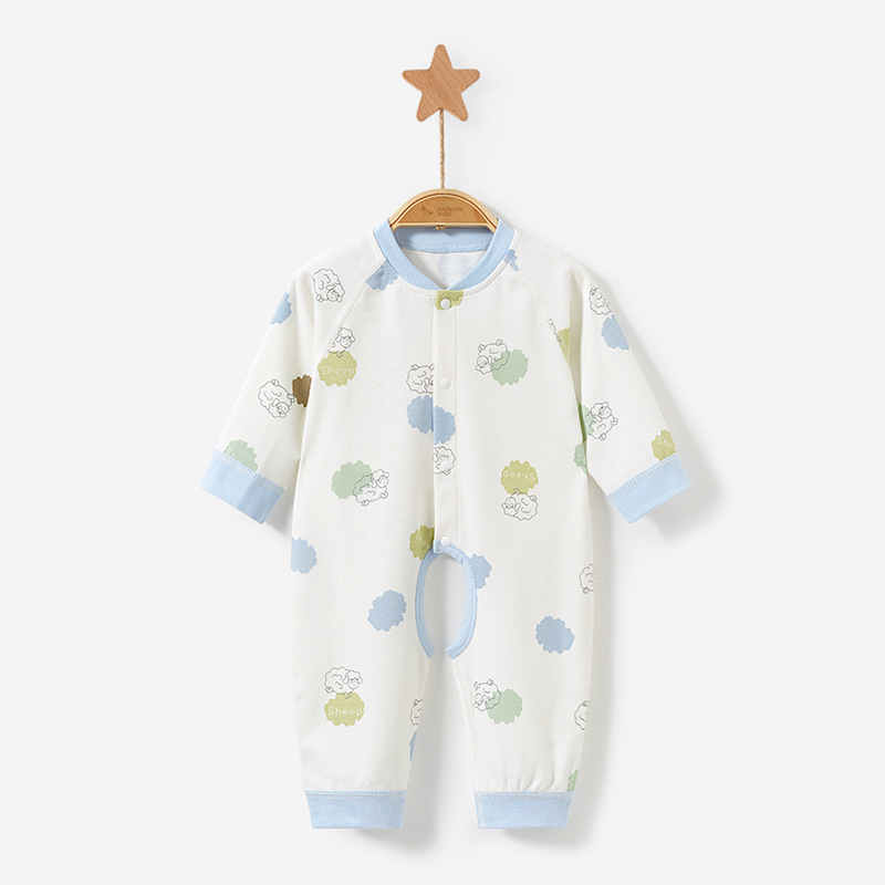 Mono para bebé de primavera y otoño, recién nacido, algodón puro, fino, con entrepierna abierta, traje de otoño, mono unisex para bebé, ropa para gatear, ropa para bebé