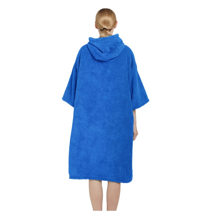 Color sólido Playa Albornoz microfibra absorbente de secado rápido manto llano cambiante manto Albornoz de playa