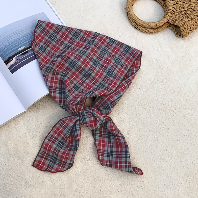 Pañuelo de seda de alta calidad, pañuelo a cuadros de arte japonés, banda para el cabello, bufanda de todo fósforo, bufanda decorativa, bufanda triangular, cortina de pedos de cintura