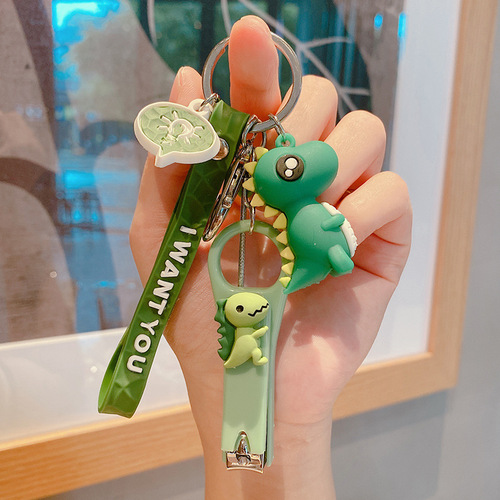 DIY cartoon PVC soft rubber 3D new character keychain, cute keychain ring, activity keychain