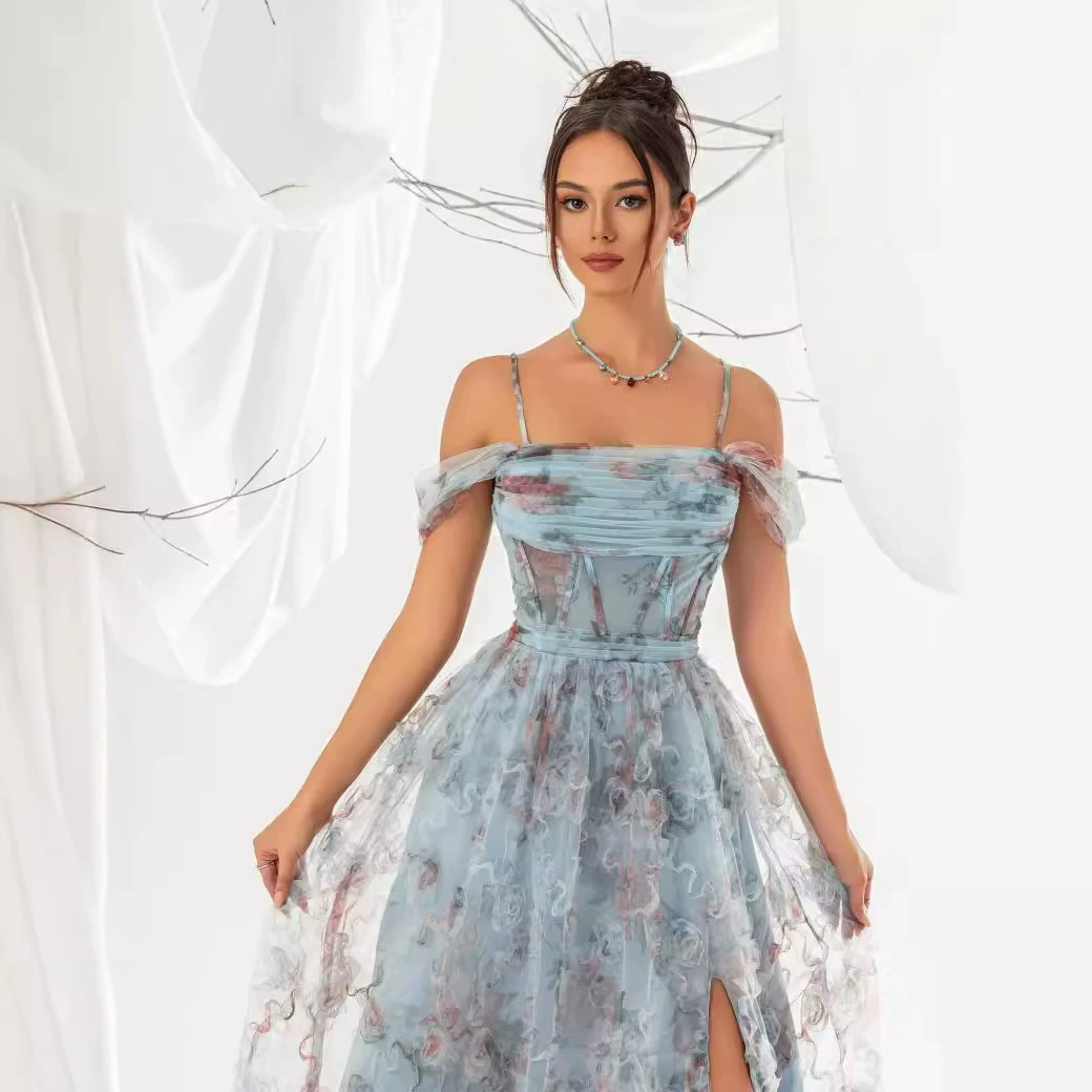 Осеннее модное платье, AliExpress, цветочный принт, открытые плечи
