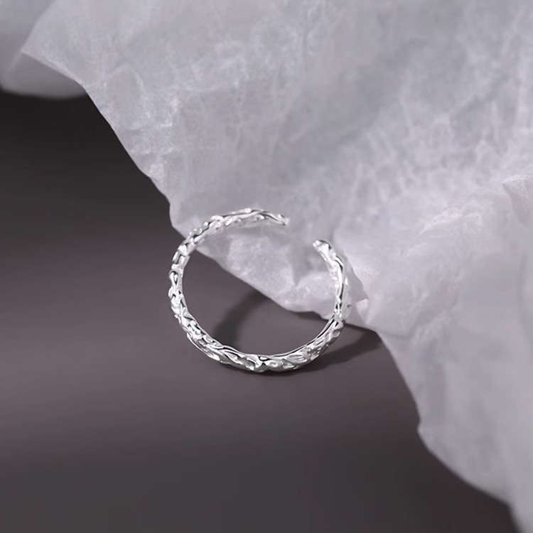 Vintage 925 Silver-plated Open Ring For Women Graceful Tail Ring_voghion.com