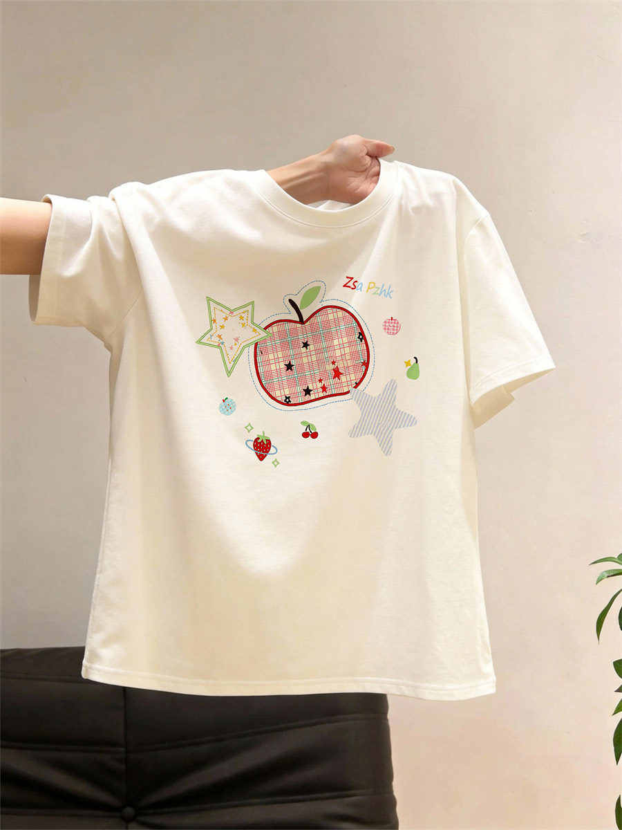 Cotton summer fitted base body-friendly short short sleeve T-shirt