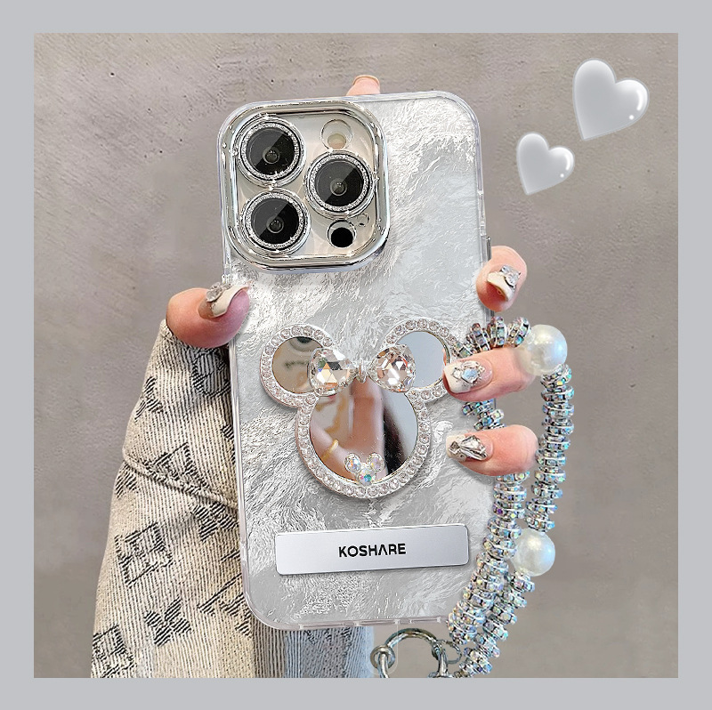 Mickey Mirror Stand Chain Suitable for Apple 17 Phone Case 16 Popular Foil Pattern 15 Lens Film 14 Premium 13 Mickey Mirror Stand Chain Suitable for Apple 17 Phone Case 16 Popular Foil Pattern 15 Lens Film 14 Premium 13